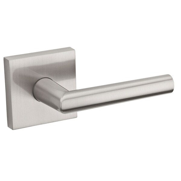 Kwikset Milan Lever with Square Rose Interior Dummy Handleset Trim with New Chassis Satin Nickel Finish 968MILSQT-15 - main